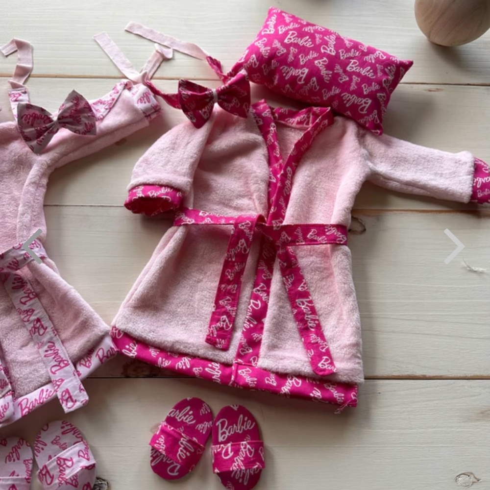 Barbie inspired robe for newborn baby